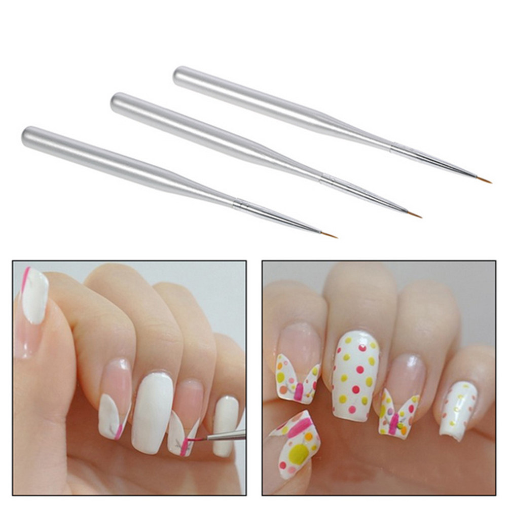 3Pcs Nail Art Liner Pen Set Di - Detailing Brush Set recension och pris