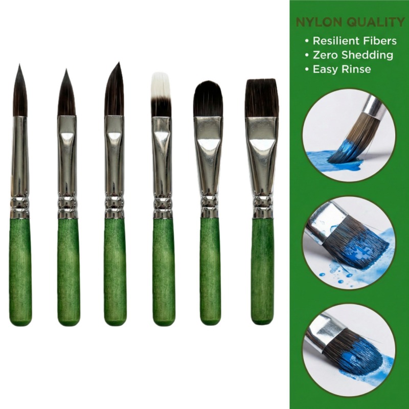 6-piece Mini Travel Painting B - Detailing Brush Set recension och pris
