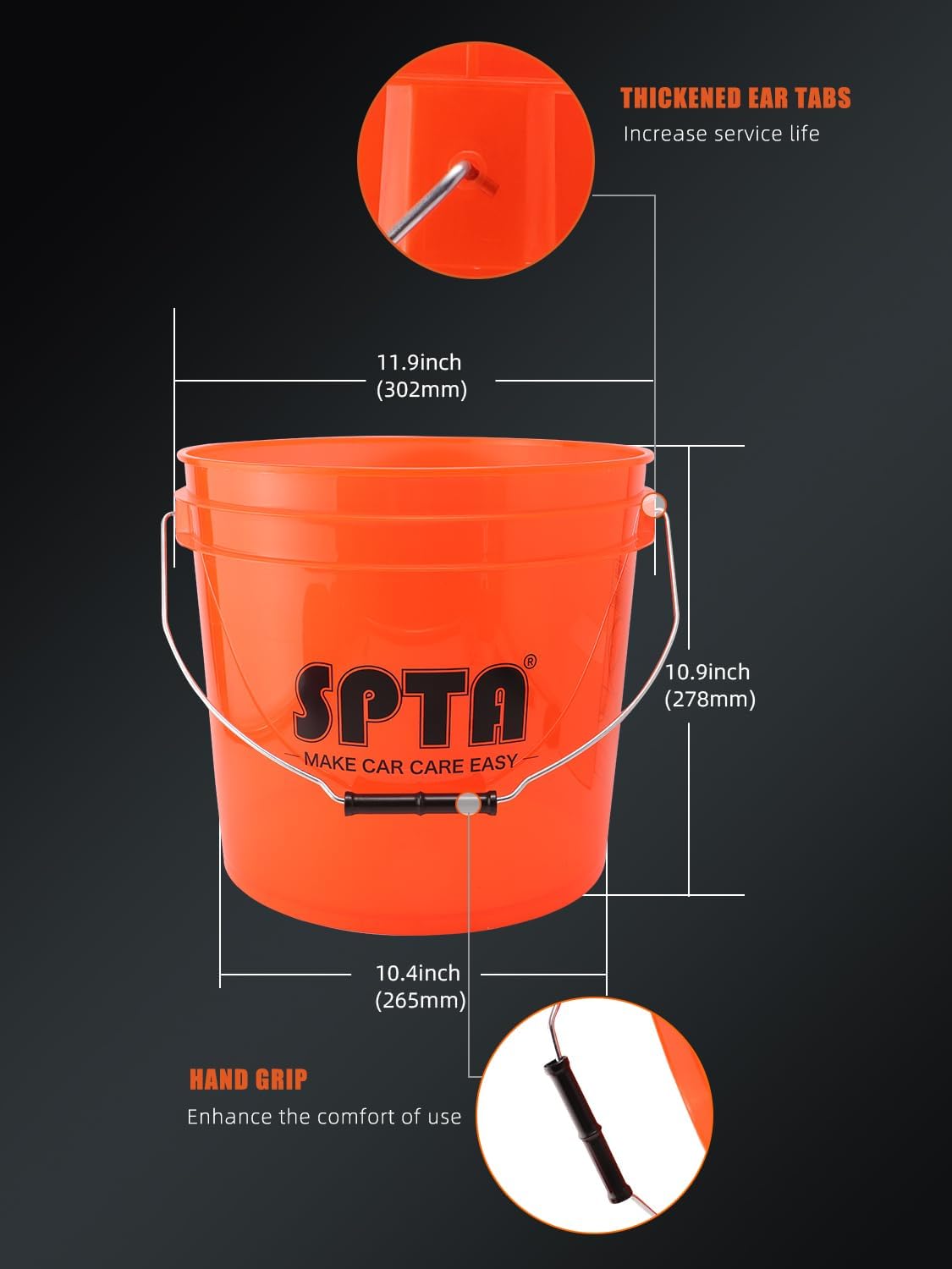 SPTA 31Pcs Car Wash 15L Bucket - Detailing Brush Set recension och pris