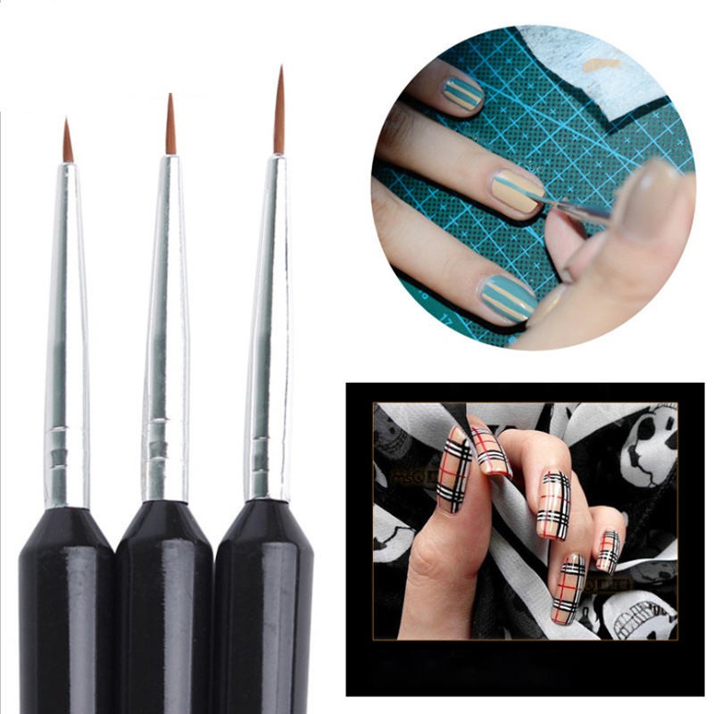 3Pcs Ultra-fine Nail Art Liner - Detailing Brush Set recension och pris