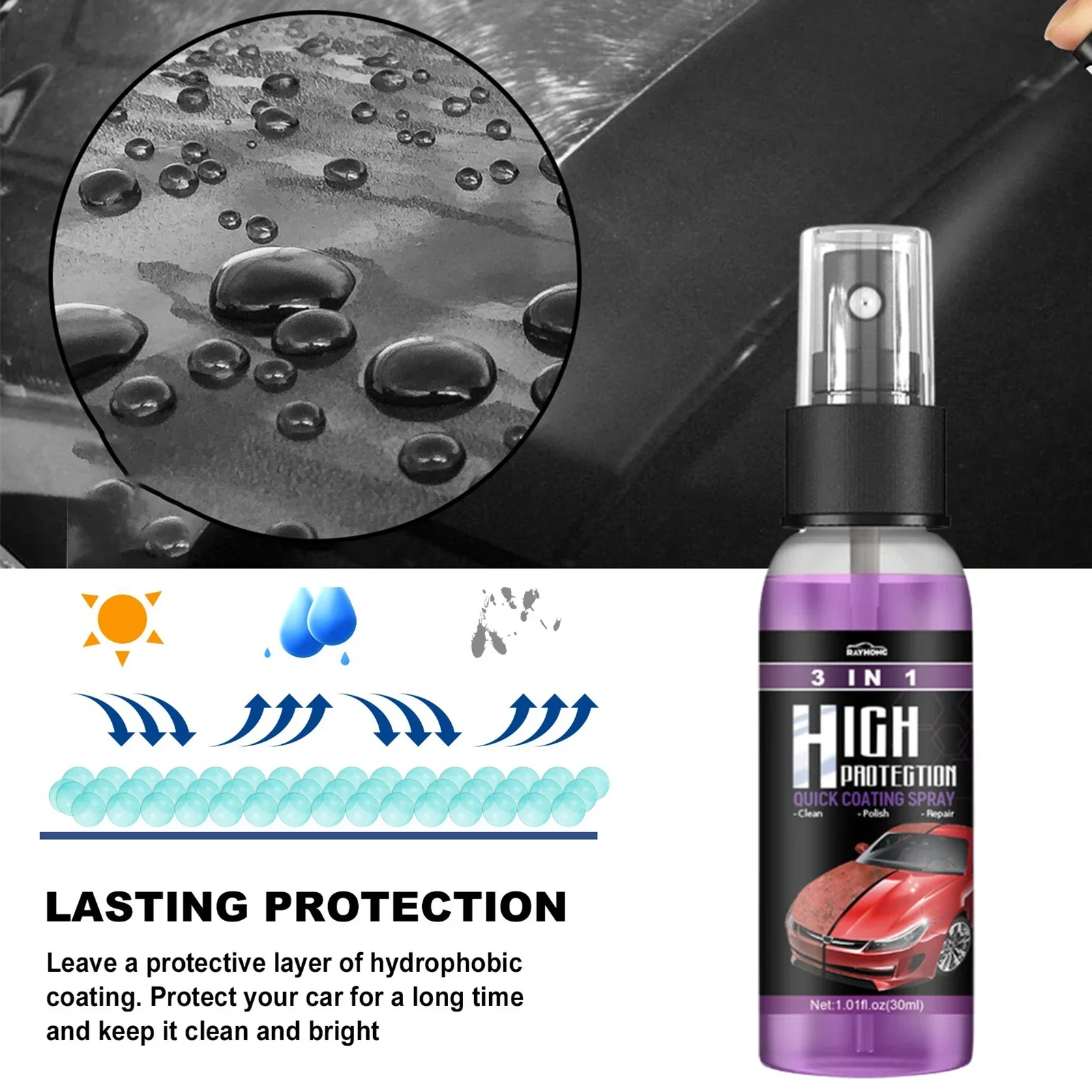 3 in 1 Car Ceramic Liquid Coat - Car Wax Ceramic Coating recension och pris