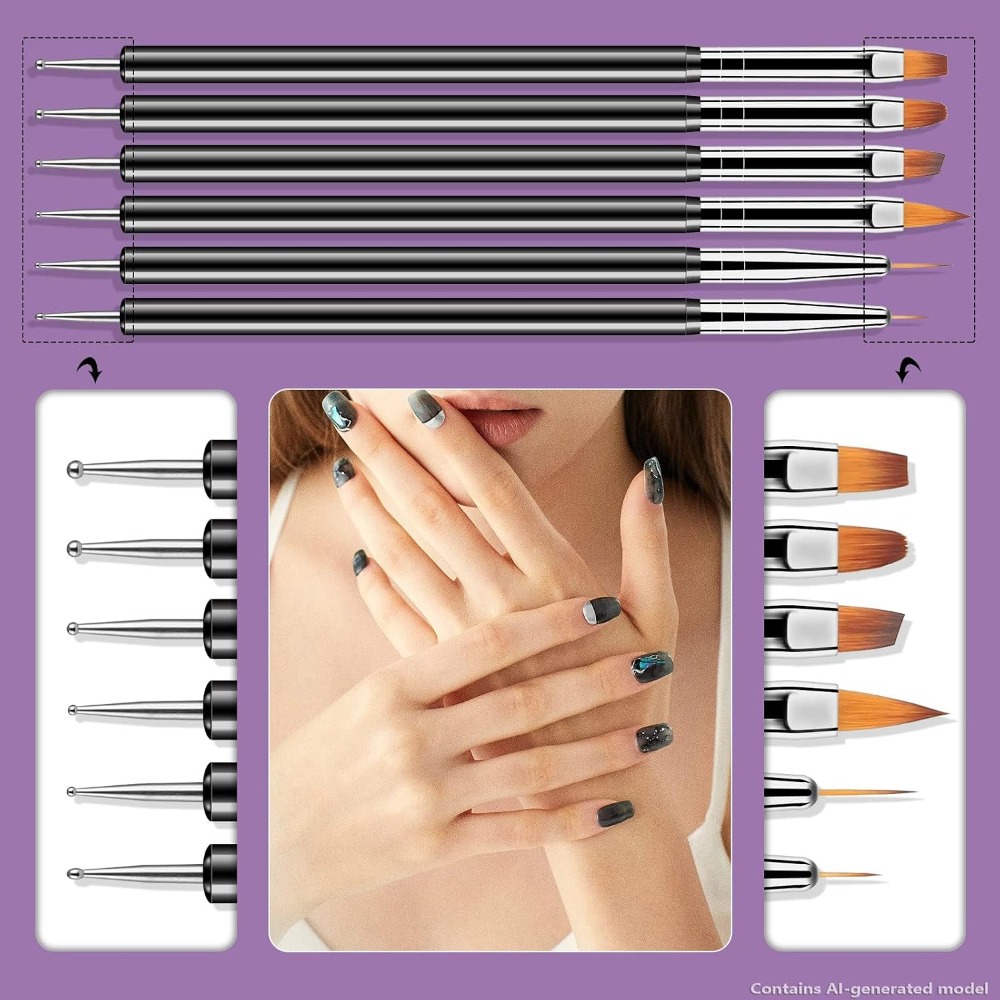 Double Ended Nail Art Dotting  - Detailing Brush Set recension och pris